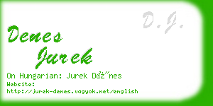 denes jurek business card